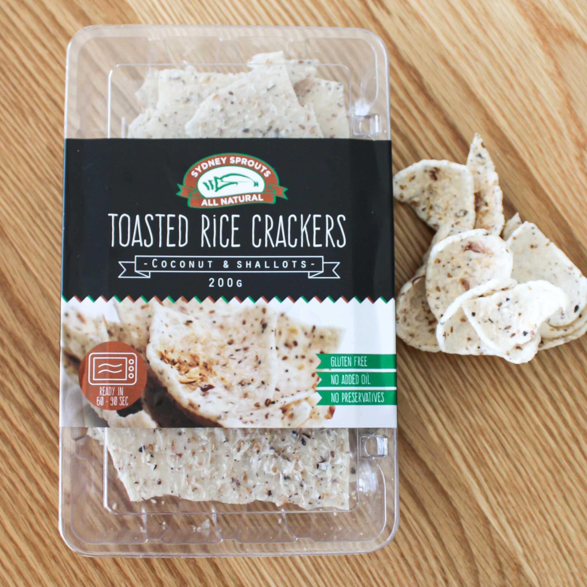 Toasted Rice Crackers - Coconut & Shallots