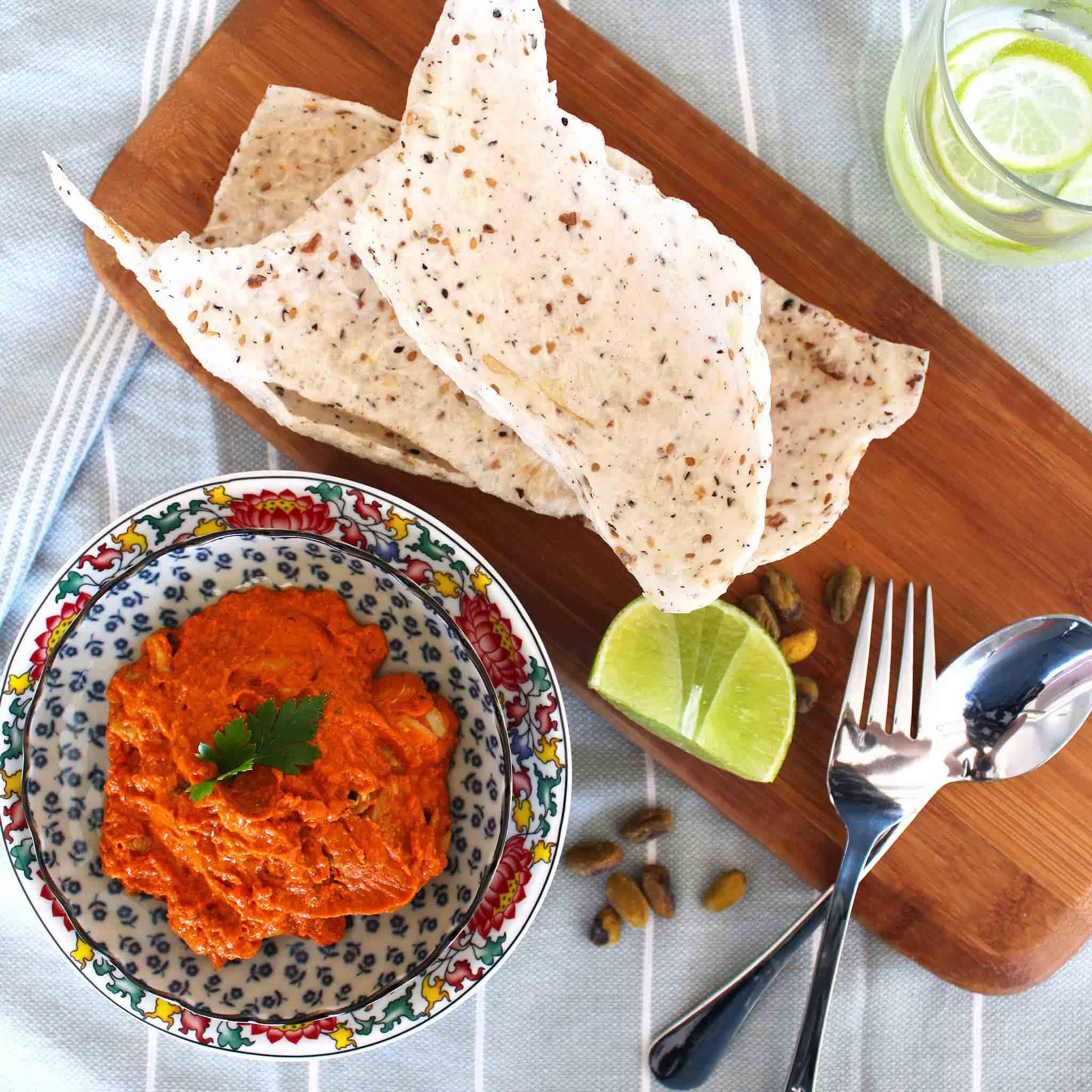 Toasted Rice Crackers - Coconut & Shallots - dish