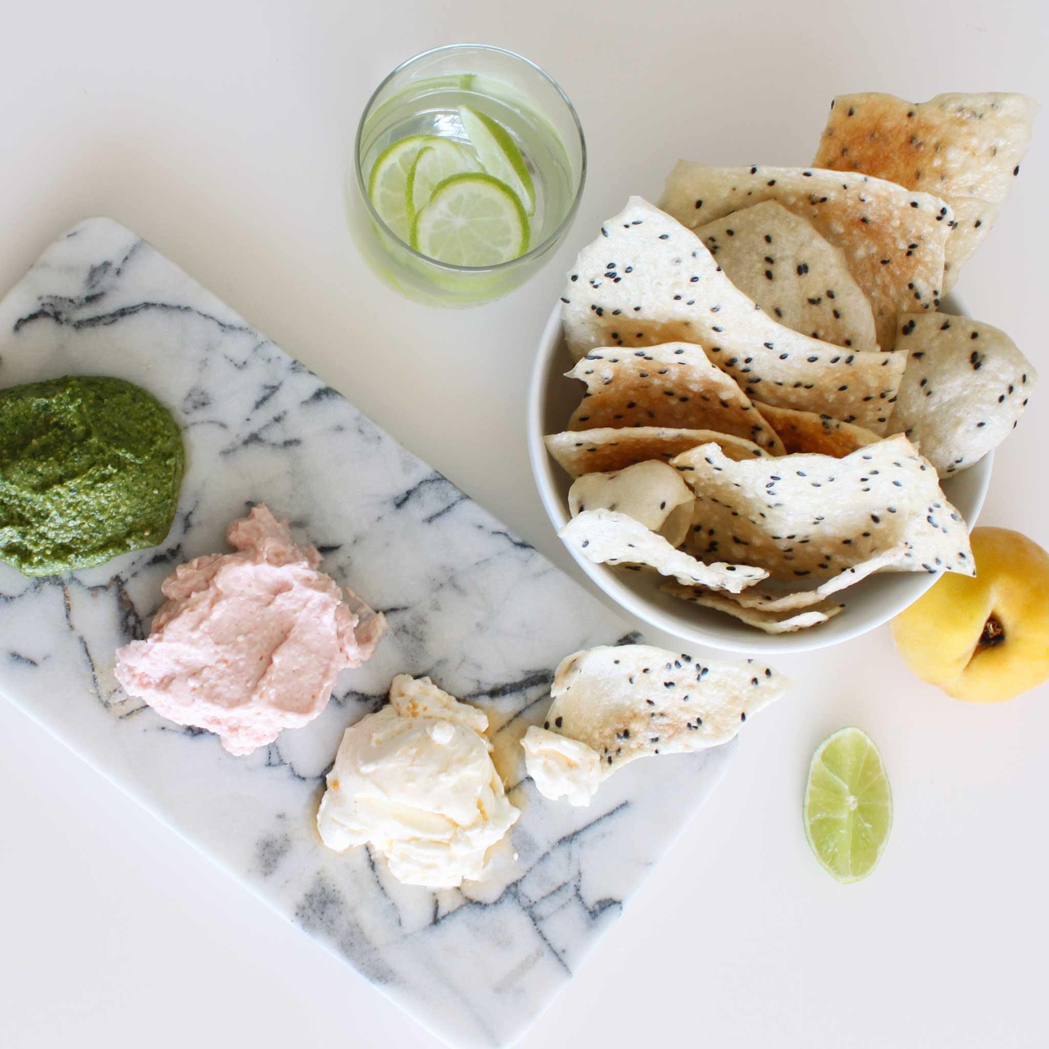 Toasted Rice Crackers - Original Sesame - dish