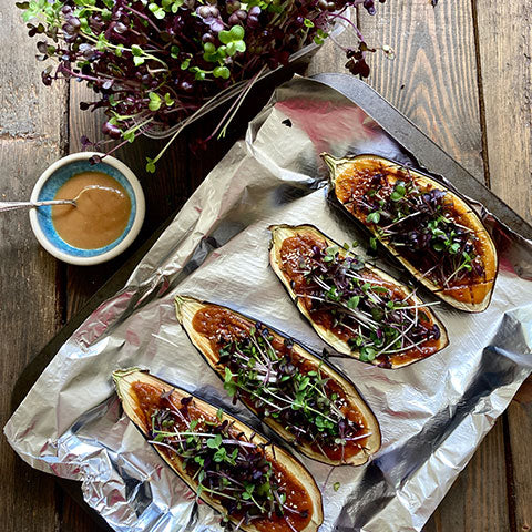 Nasu dengaku – miso glazed eggplant