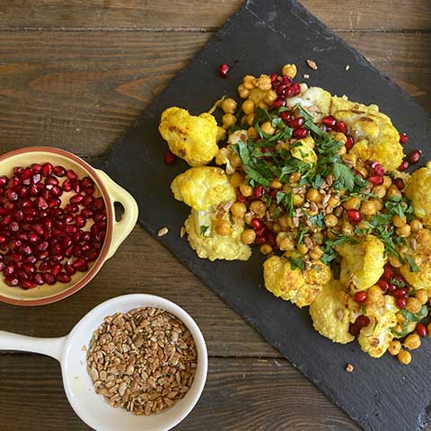 cauliflower chickpeas pie