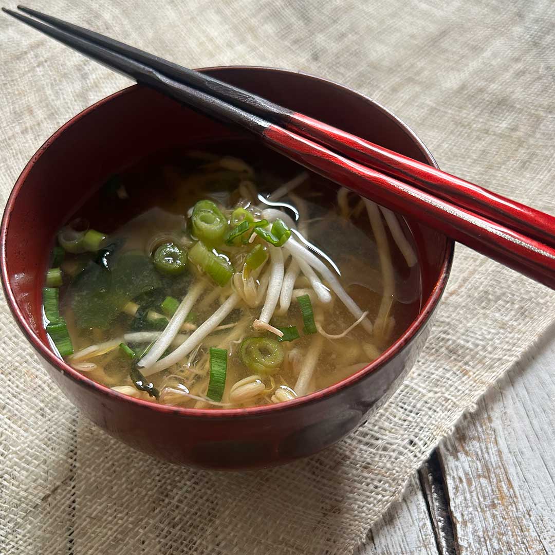 A Winter Warming Bean Sprout Miso Soup Recipe