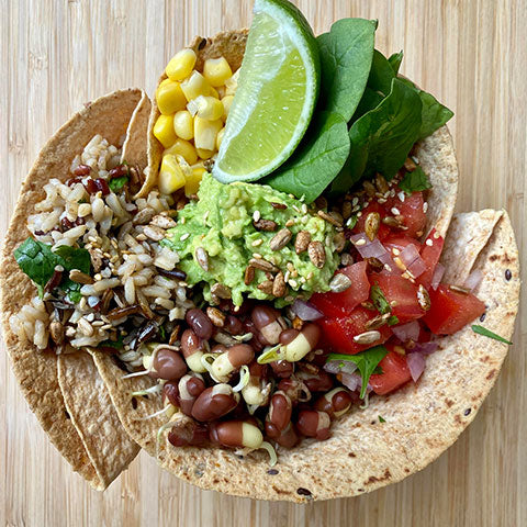 Burrito Bowl with Adzuki Bean Sprouts