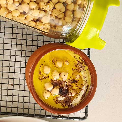 sprouted chickpea hummus